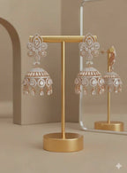 Regal Rose Glow American Diamond Jhumki