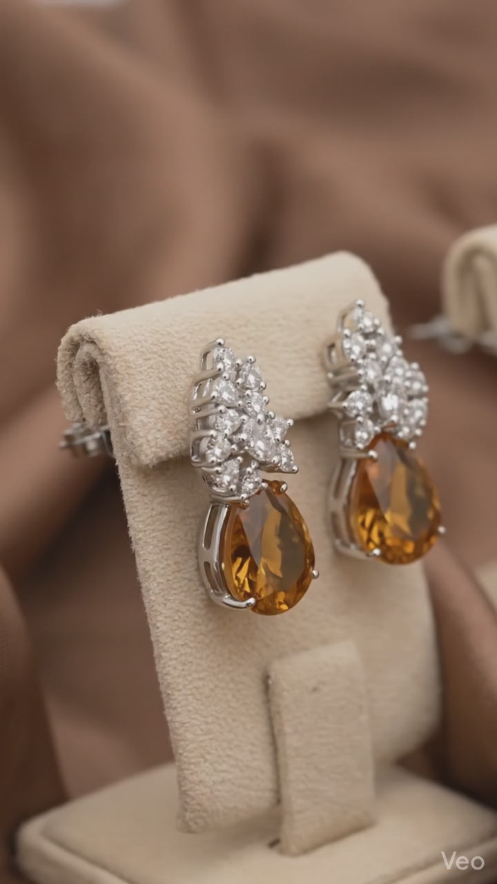 American Diamond & Swarovski Crystal Drop Studs